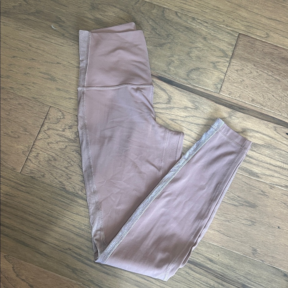 Lululemon Align velvet stripe light mauve Size 6